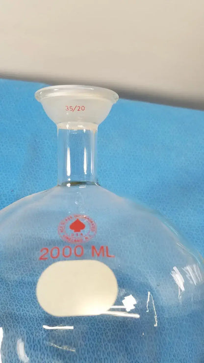 ACE GLASS 2000ML Round Bottom 20L Reaction Flask 35/20 Joint - Borosilicate - Laboratory Glassware