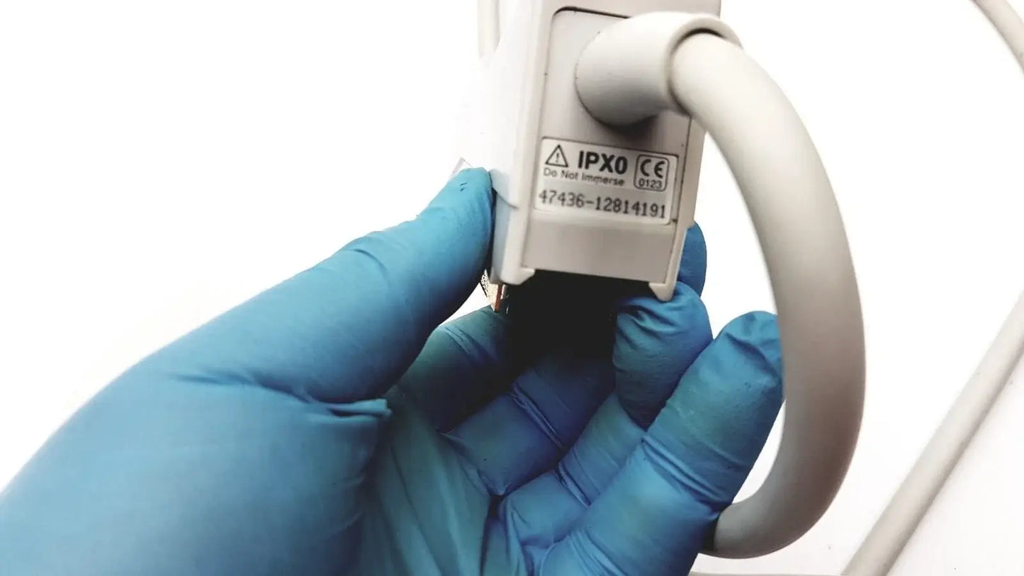 White plastic medical equipment acuson c3 needle guide convex array ultrasound transducer probe with certification markings