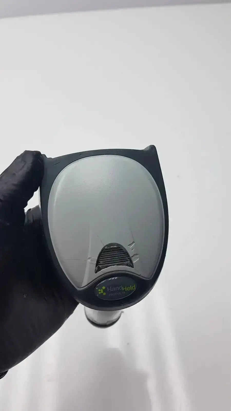 Black adaptis handheld hd5mx2702 bluetooth bar code scanner with transparent protective cover and nanshield logo on front