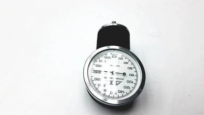 Silver-framed ADC gauge aneroid sphygmomanometer manual with black cuff and white dial marked in mmhg for accurate blood pressure monitoring