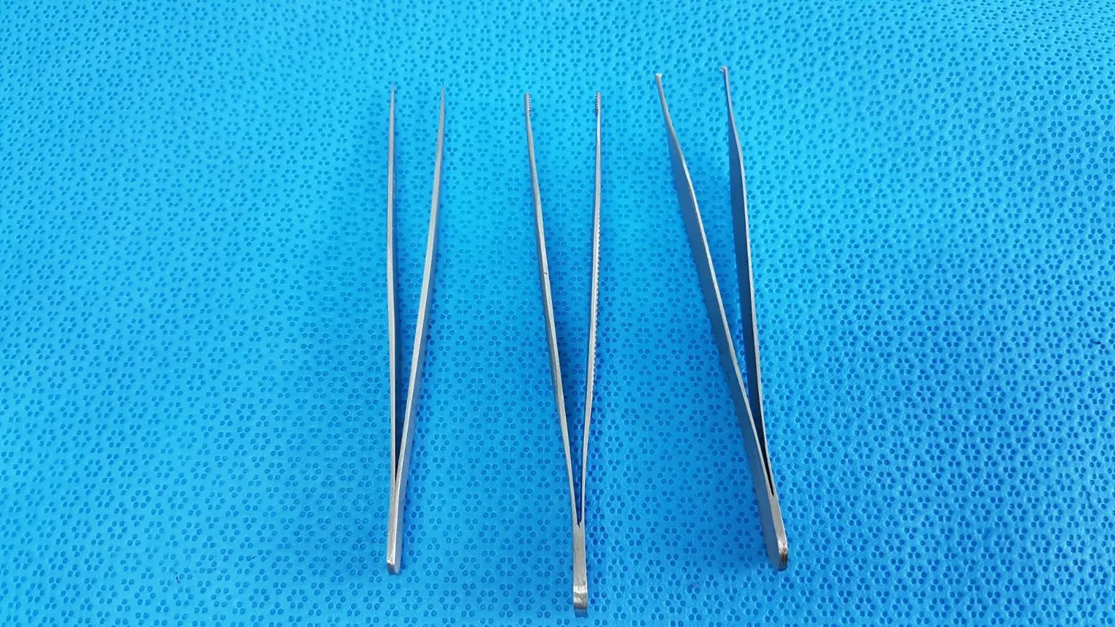 Adson Kocher Rat Tooth & Fine Straight Jeweler Forceps – lot of 3
