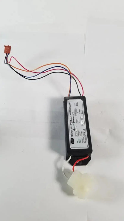 Black rectangular advanced sterilization products asp-uv-999 light power supply with multiple colored wires and white label