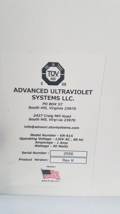 Advanced Ultra Violet Deep Disinfection System KR-615 40 Watts - UV