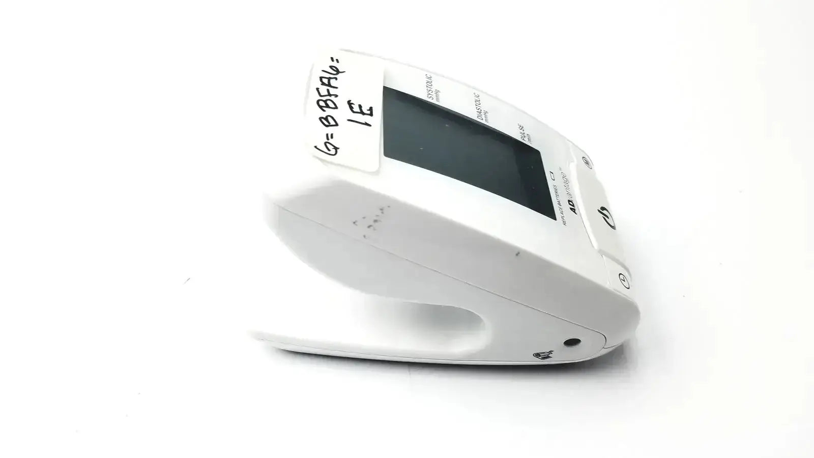 White plastic digital bp monitor advantage digital bp monitor 6021 with small screen and labeled buttons by adc advantage