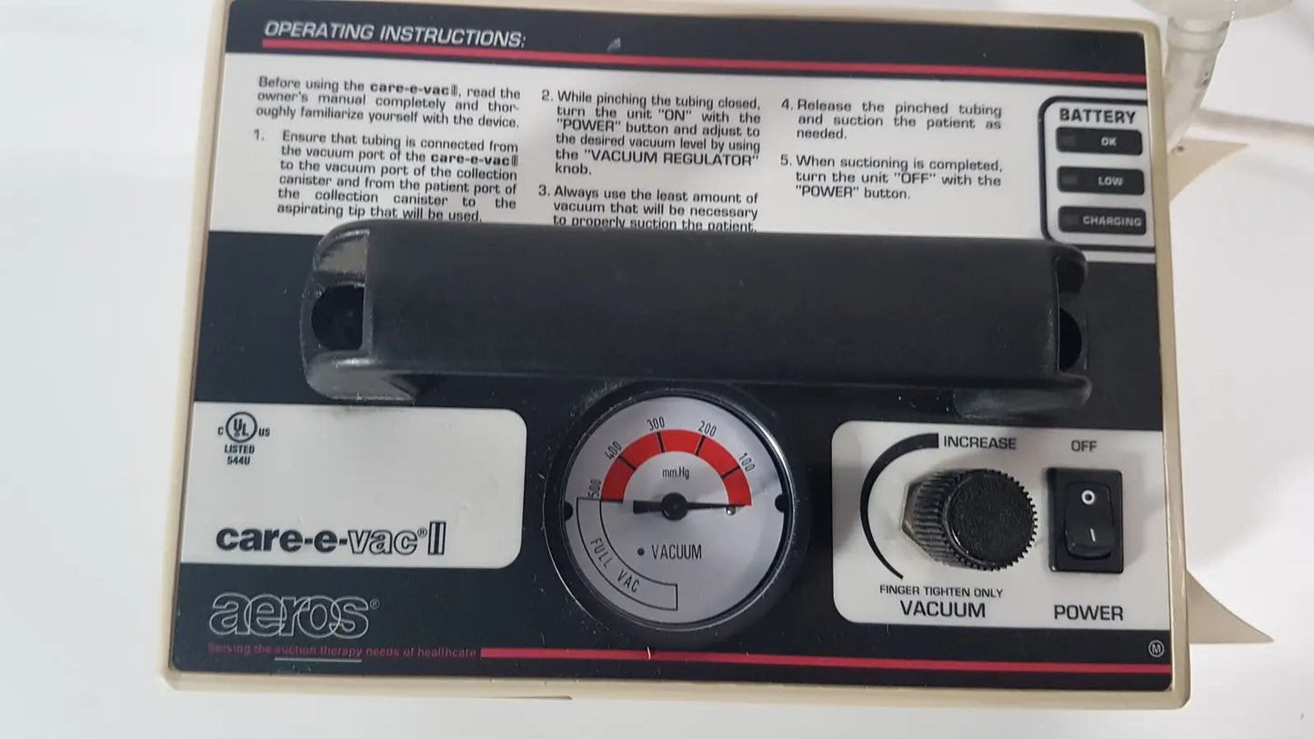 Aeros Care-E-Vac II Portable Suctiion Unit - Suction