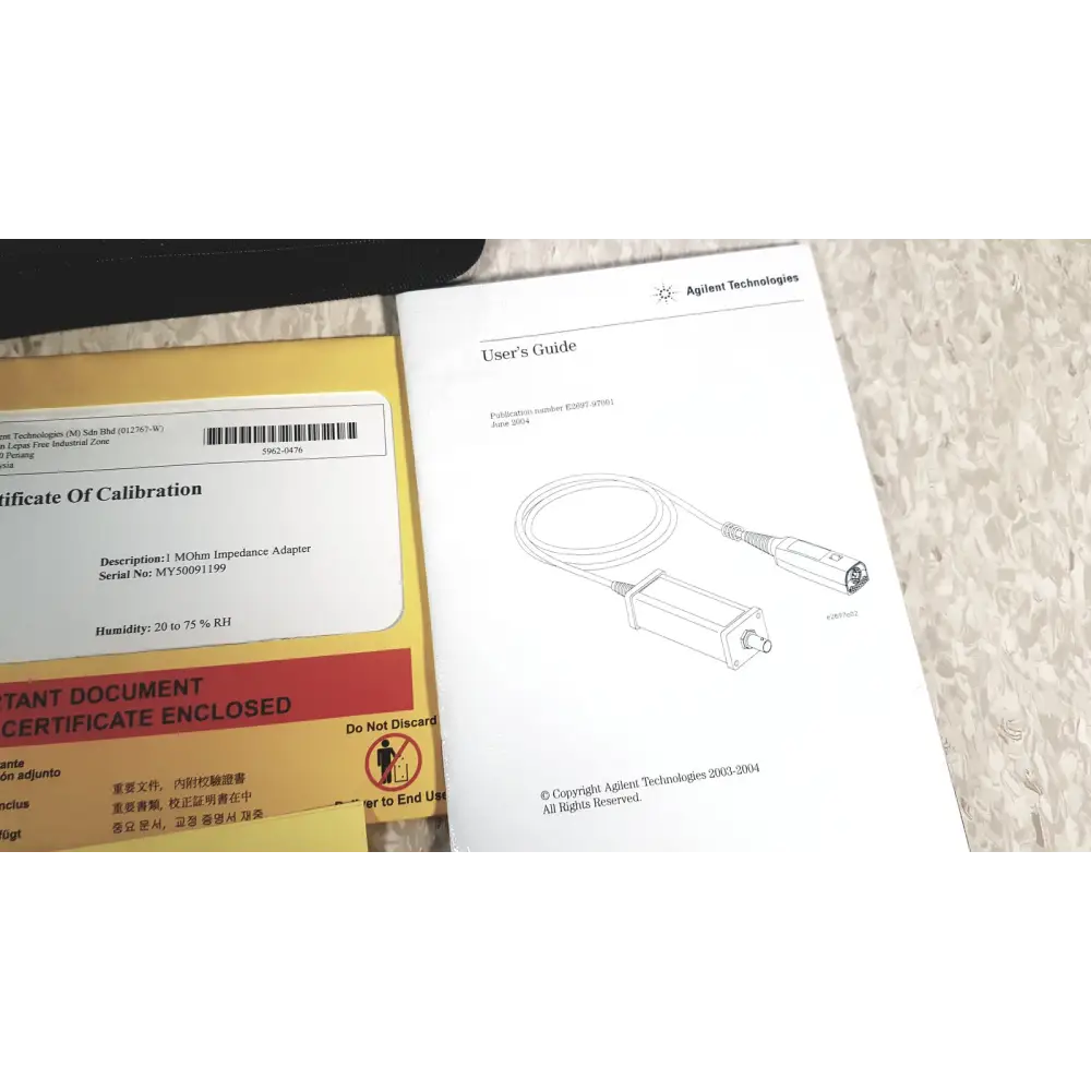 Agilent Technologies E2697A High Impedance Adapter with Papers - Oscilloscope