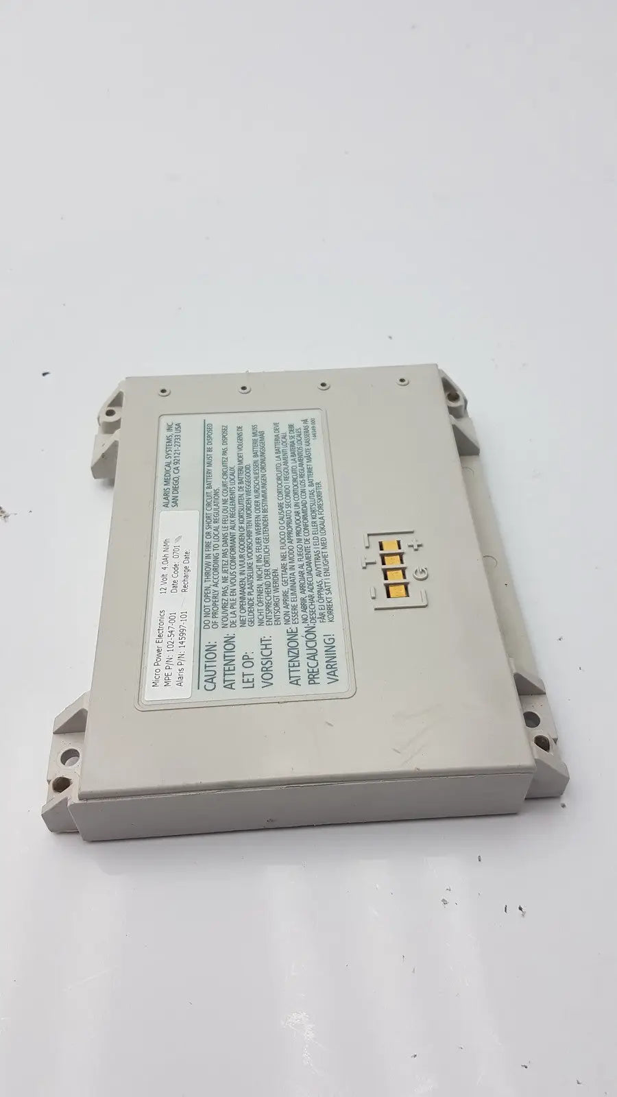Alaris Medical 145997-101 Micro Power Electronics 102-547-001 - Battery