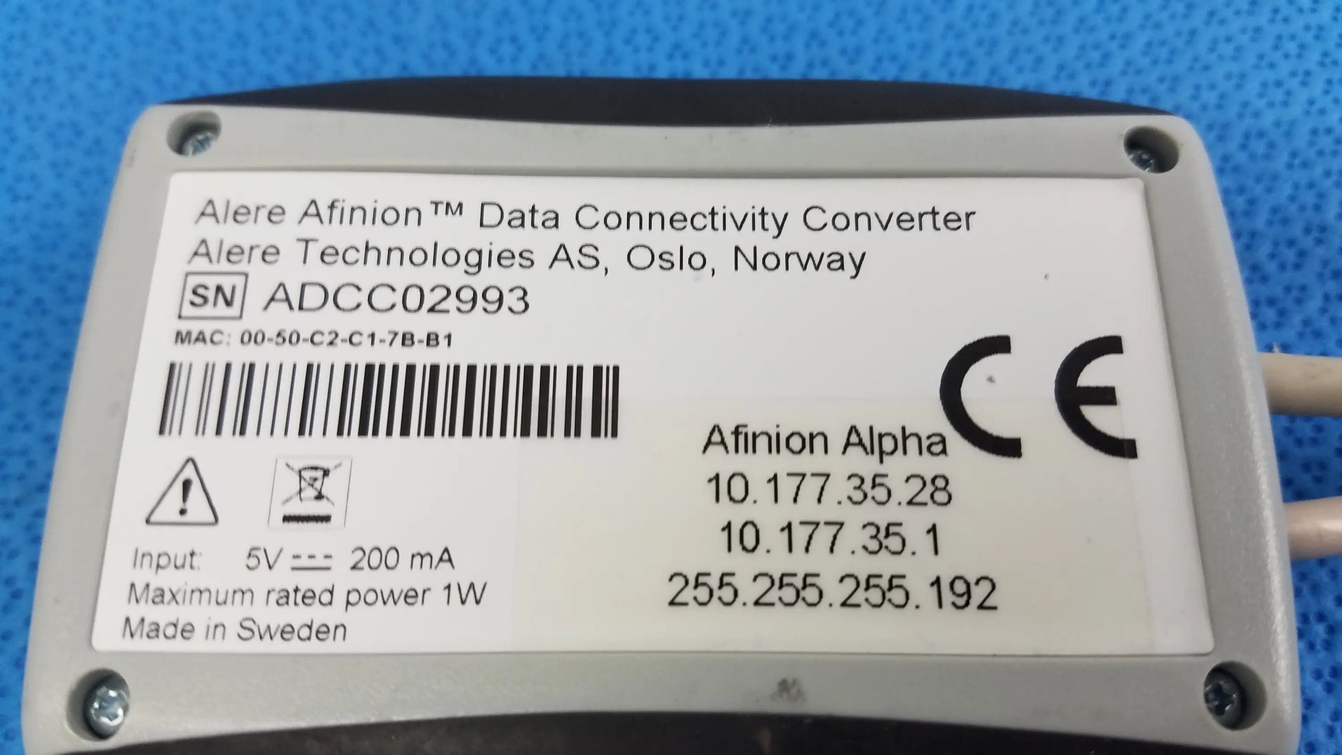 Alere Afinion Data Connectivity Converter