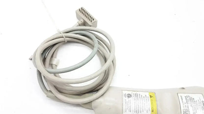 Gray coiled cable with rectangular multi-pin connector and plastic labels for allen technologies curbell pillow speaker nurse call remote