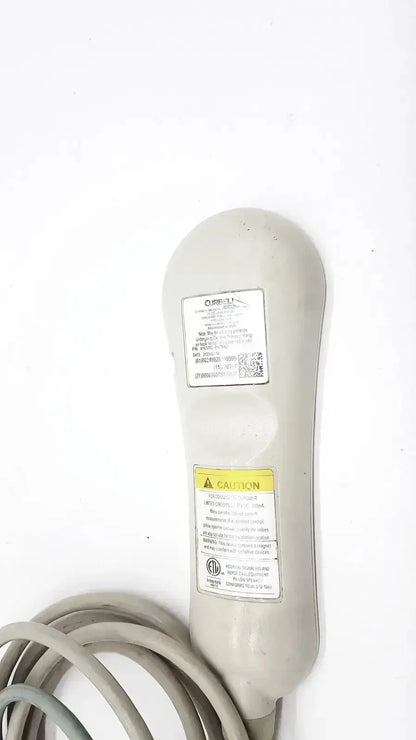 Gray plastic allen technologies curbell pillow speaker nurse call tv remote with coiled gray cable for hospital use