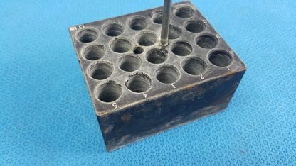 Aluminum 20-Place Dry Bath Heating Block for 13mm Test Tubes