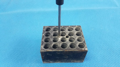 Aluminum 20-Place Dry Bath Heating Block for 13mm Test Tubes