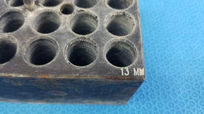 Aluminum 20-Place Dry Bath Heating Block for 13mm Test Tubes