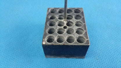 Aluminum 20-Place Dry Bath Heating Block for 13mm Test Tubes