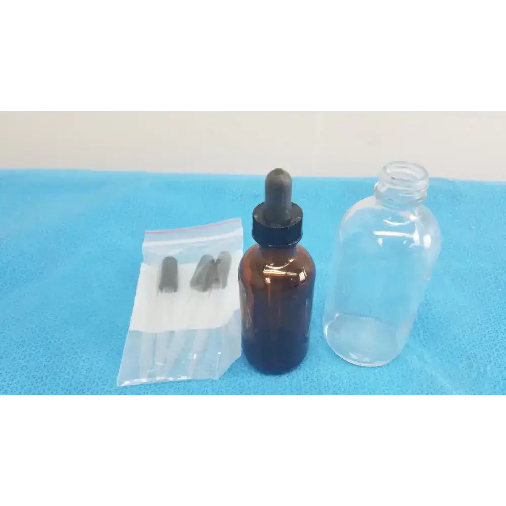 Amber Glass Bottle and Clear with 3 Dropper - Laboratory Bottles