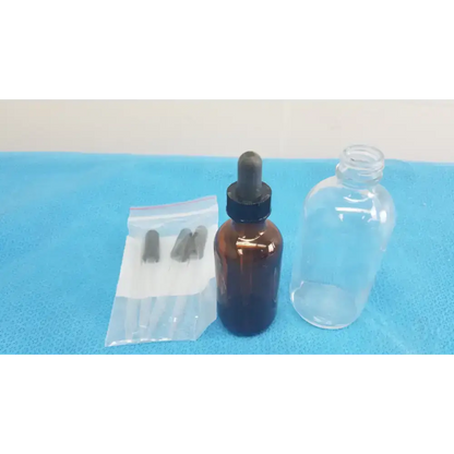 Amber Glass Bottle and Clear with 3 Dropper - Laboratory Bottles