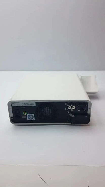White rectangular ambu abox duodeno medical imaging device back with black panel ventilation grille ports and control buttons