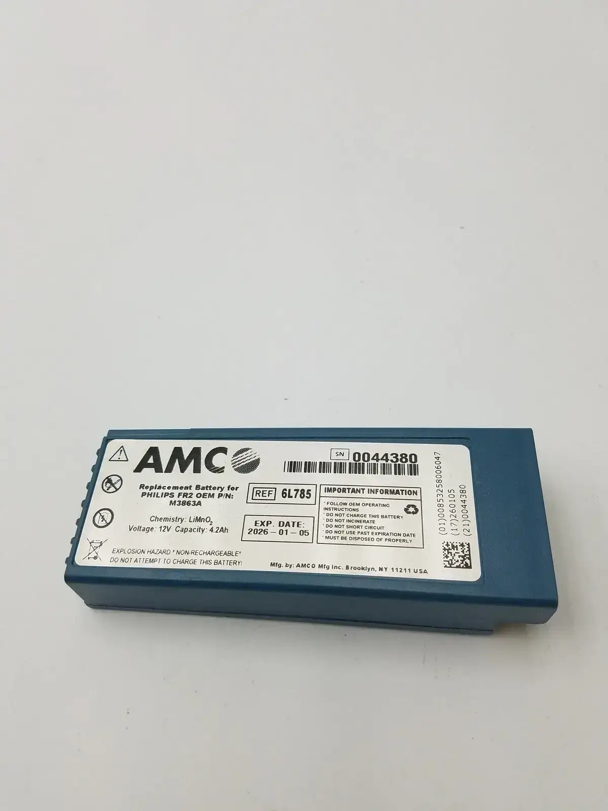 AMCO 6L785 Non-Rechargeable Replacement Battery - AED