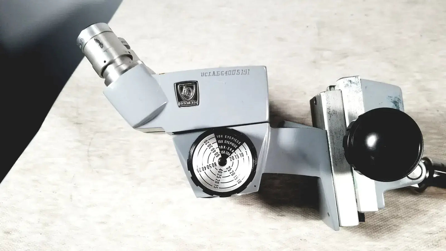 American Optical Binocular Microscope Head For Spencer