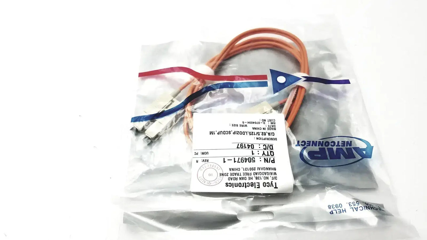 AMP Tyco Electronics Cable 504971-1 C/A,62.5/125 LDDZIP SCDUP,1M - Fiber Optic