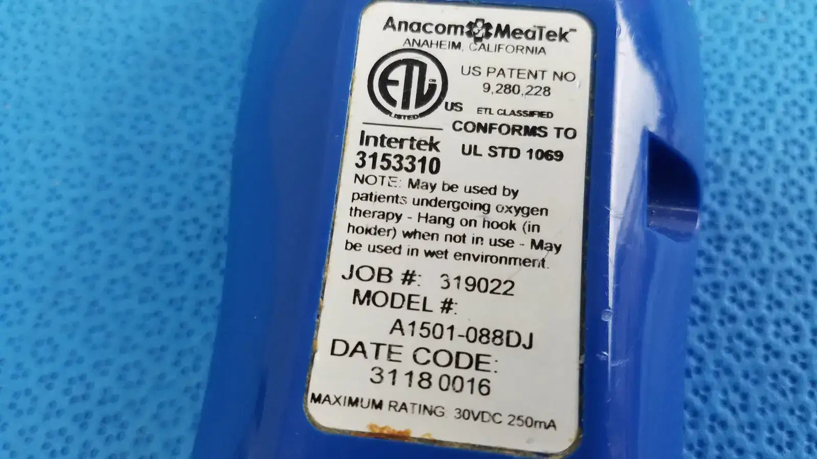 Anacom Medtek A1501-088DJ Pillow Speaker Remote