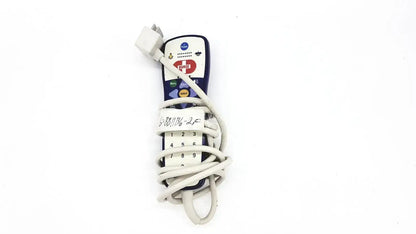 Anacom MedTek B0857-088DJ nurse call unit with blue and white medical remote and coiled cable wrapped around midsection