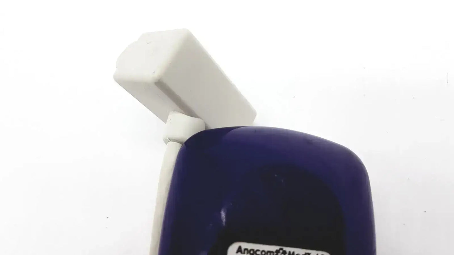 Blue anacom medtek b0857-088dj nurse call unit with white plastic attachment for medical communication use