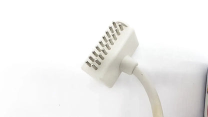 White plastic connector with metallic pins on the back side of anacom medtek b0857-088dj medtek nurse call unit