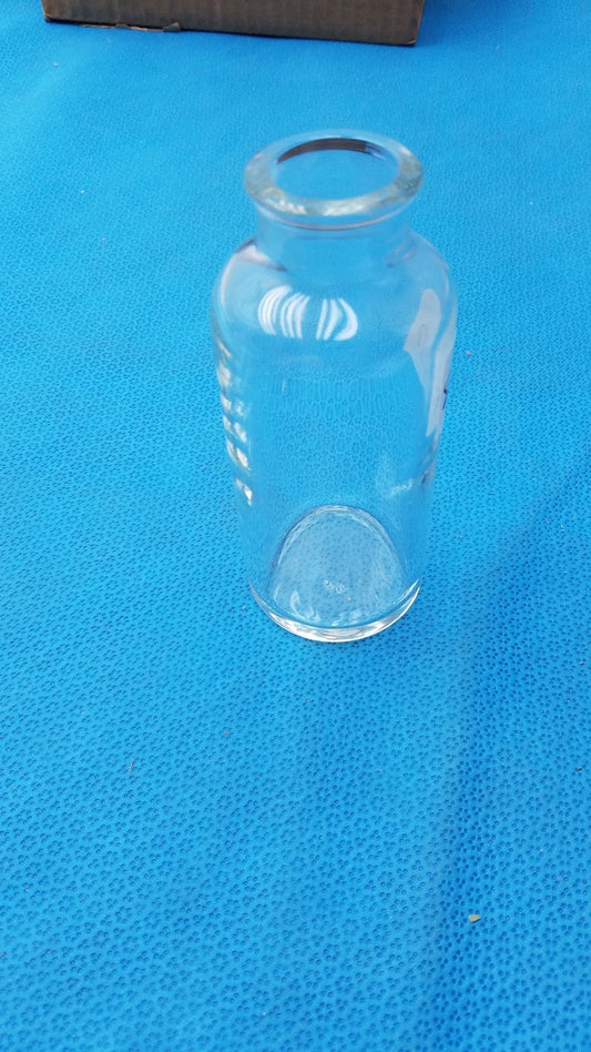 Antique Colorless Waldglas Glass Storage Bottle – Vintage Collector’s Container - Lab Glassware