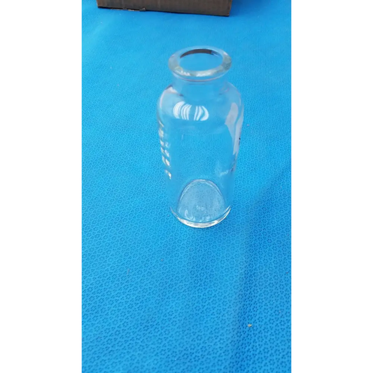 Antique Colorless Waldglas Glass Storage Bottle – Vintage Collector’s Container - Lab Glassware