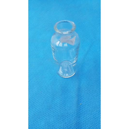 Antique Colorless Waldglas Glass Storage Bottle – Vintage Collector’s Container - Lab Glassware