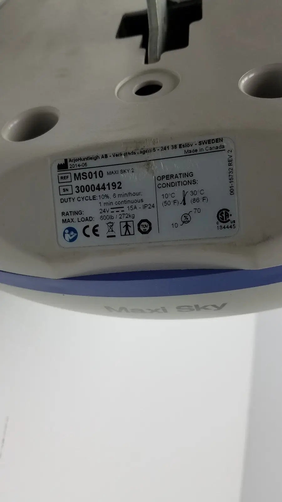 Arjo Maxi Sky 2 Patient Ceiling Lift Ref MS010