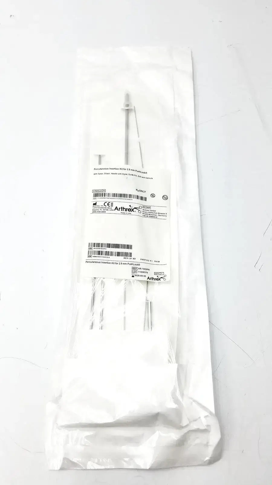Arthrex REF AR-1923PK Kit for 2.9mm PushLock - Surgical Implant