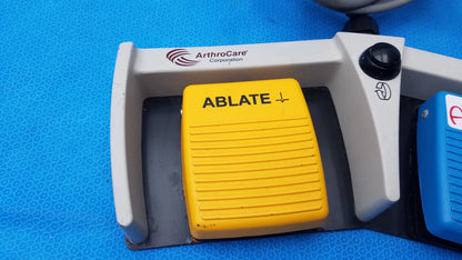 Yellow rectangular foot pedal ablate from arthrocare 10863 dual footswitch pedal for buy used medical equipment