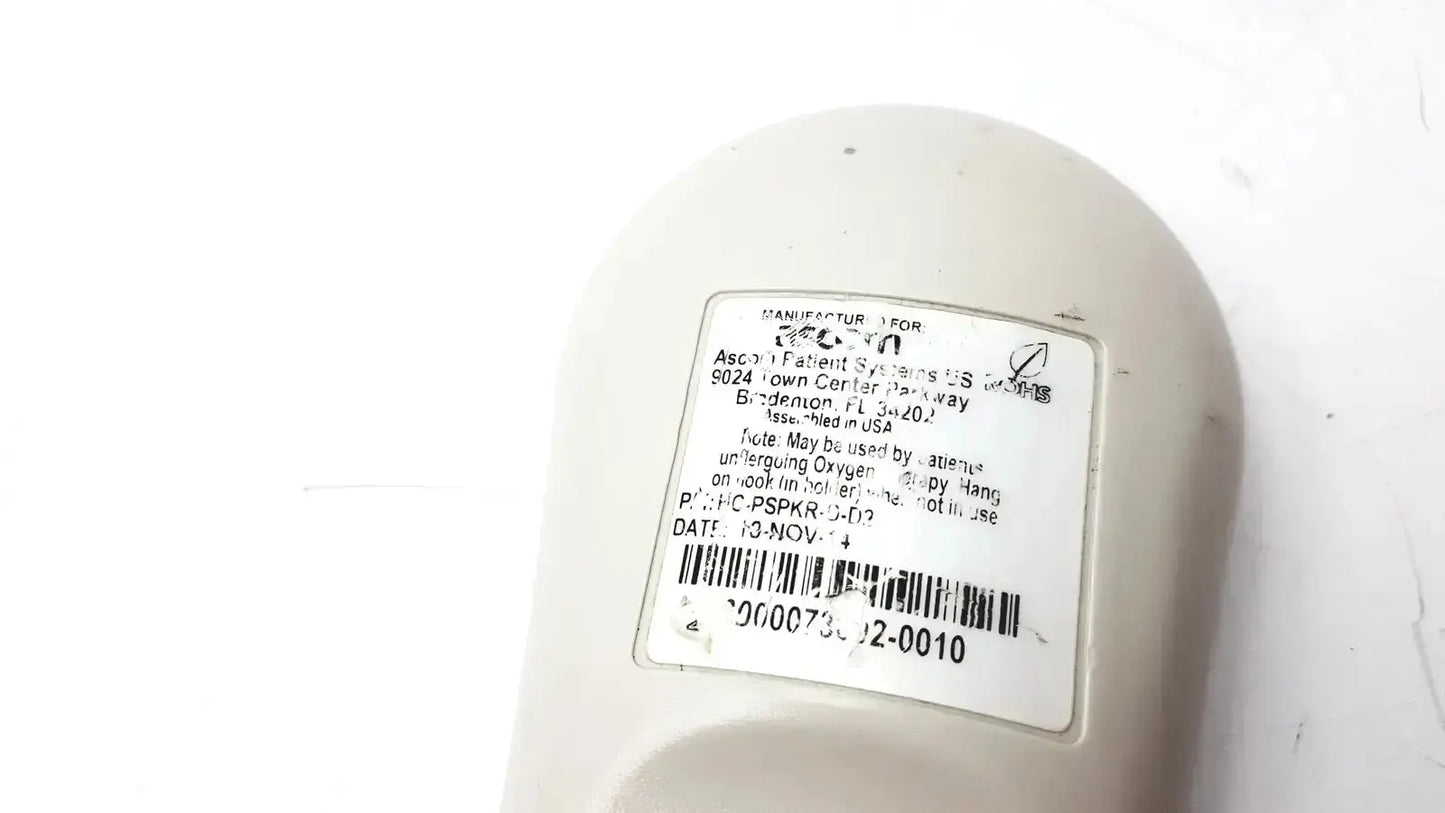 White plastic medical patient response device ascension model p-1c-pspkr-3-d2 for hc-pspkr-da-d2 system