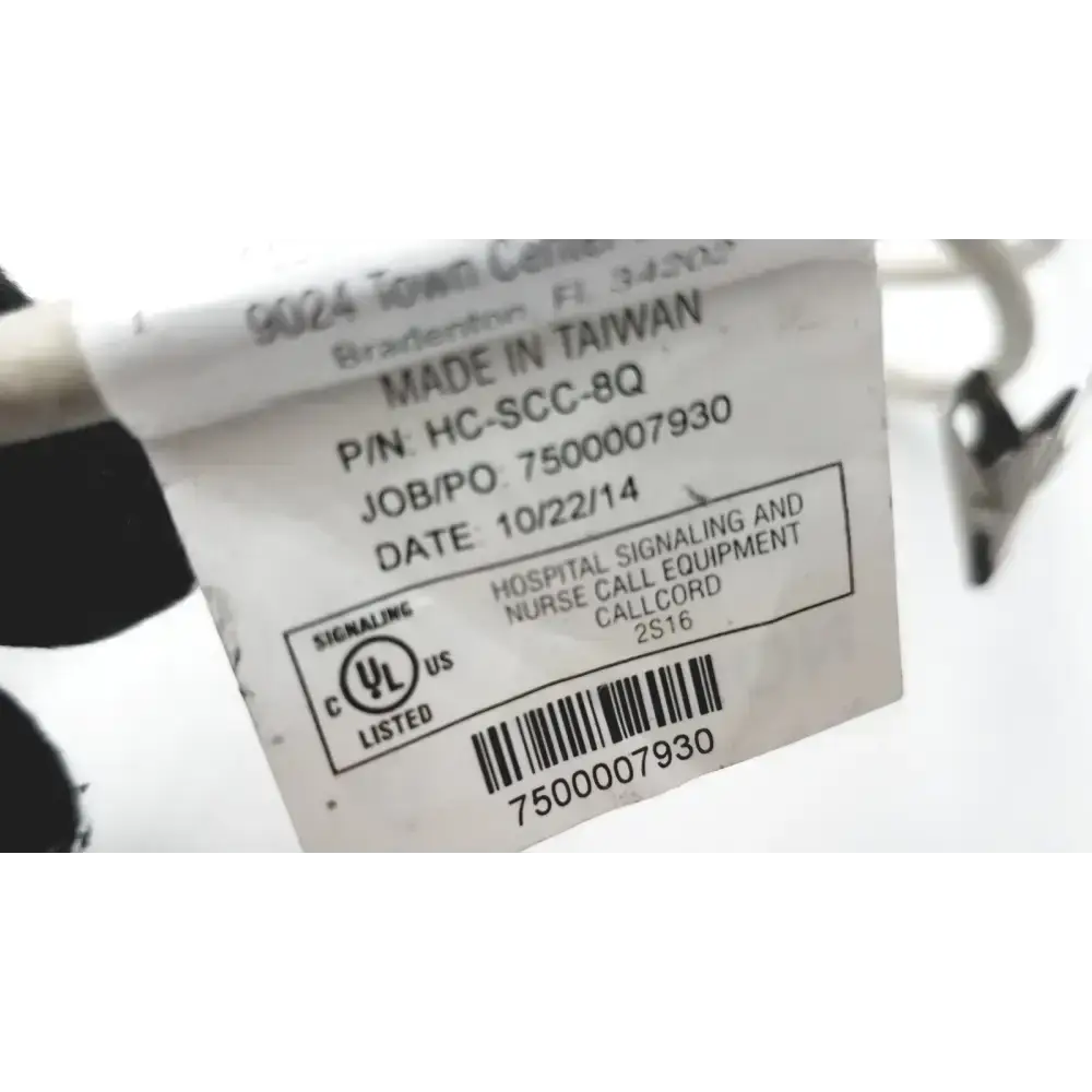 Ascom HC-SCC-8Q Patient Nurse Call Cord