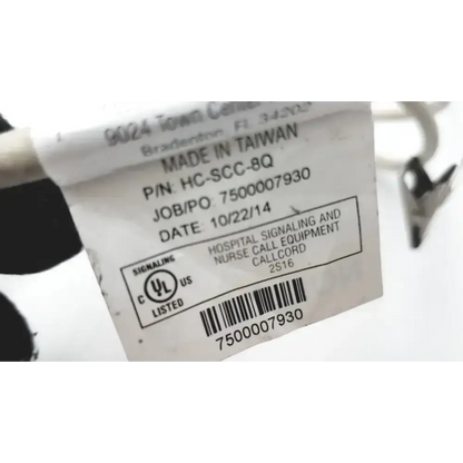 Ascom HC-SCC-8Q Patient Nurse Call Cord