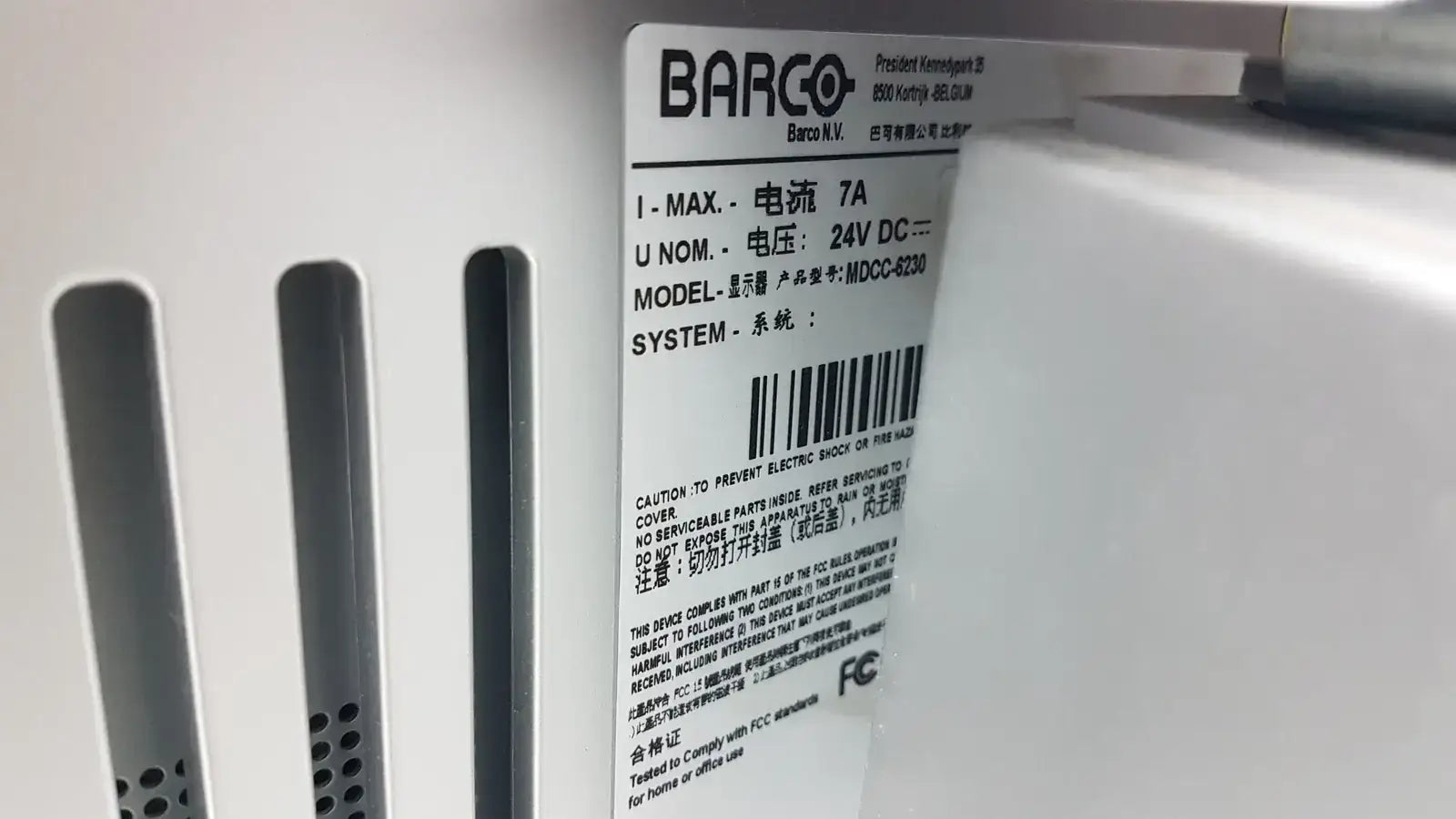 Barco MDCC-6230 6MP 30’’ Color LED General Radiology Display - Diagnostic Imaging