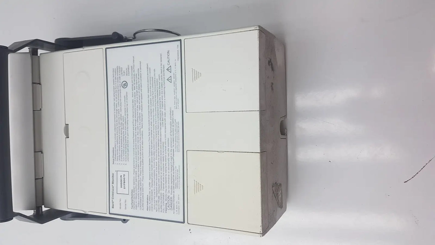 BARD CritiCore Fluid Output and Temperature Monitor Model 000002N