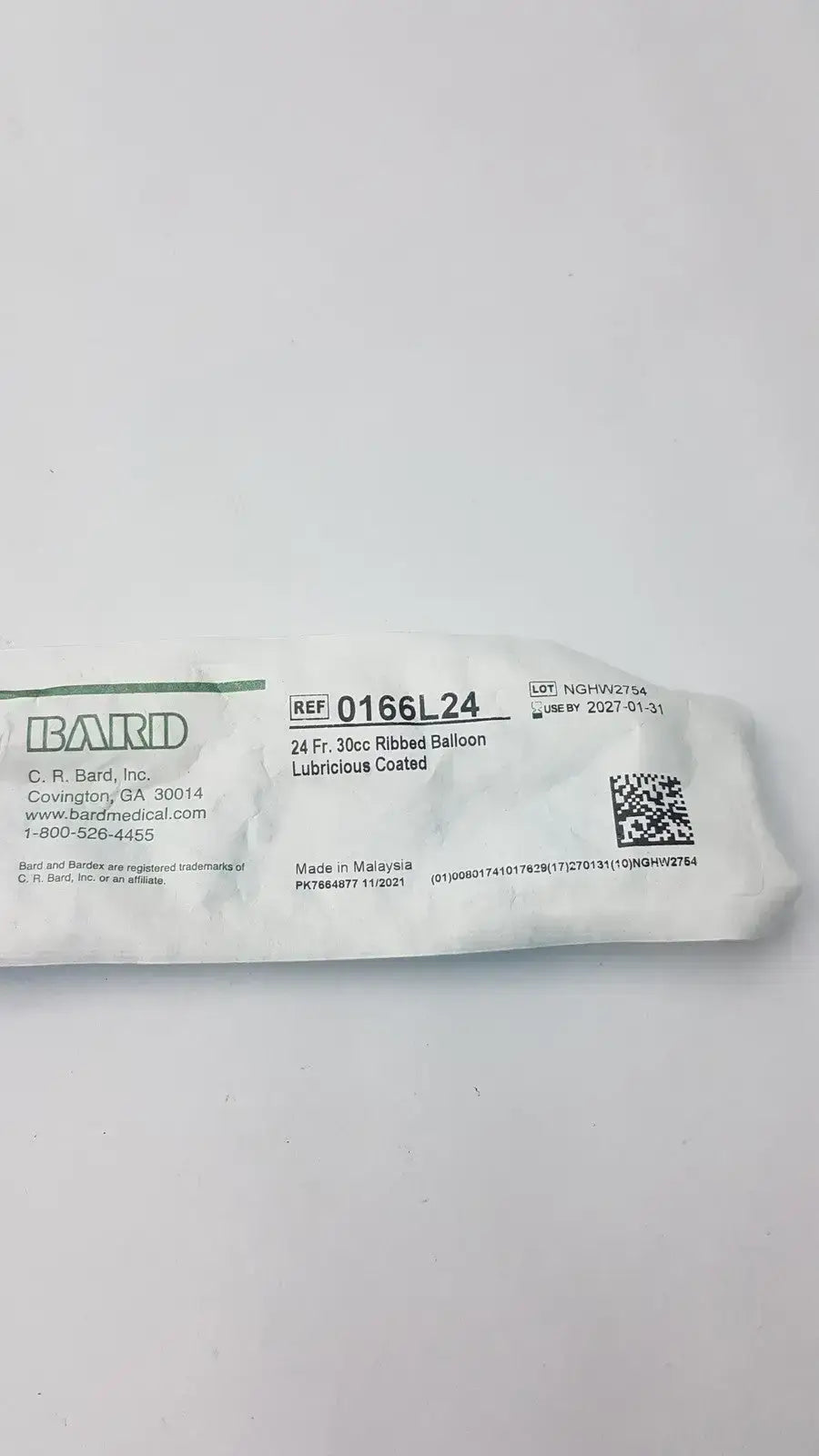 Bard Ref 0166L24 24FR 30cc - Foley Catheter