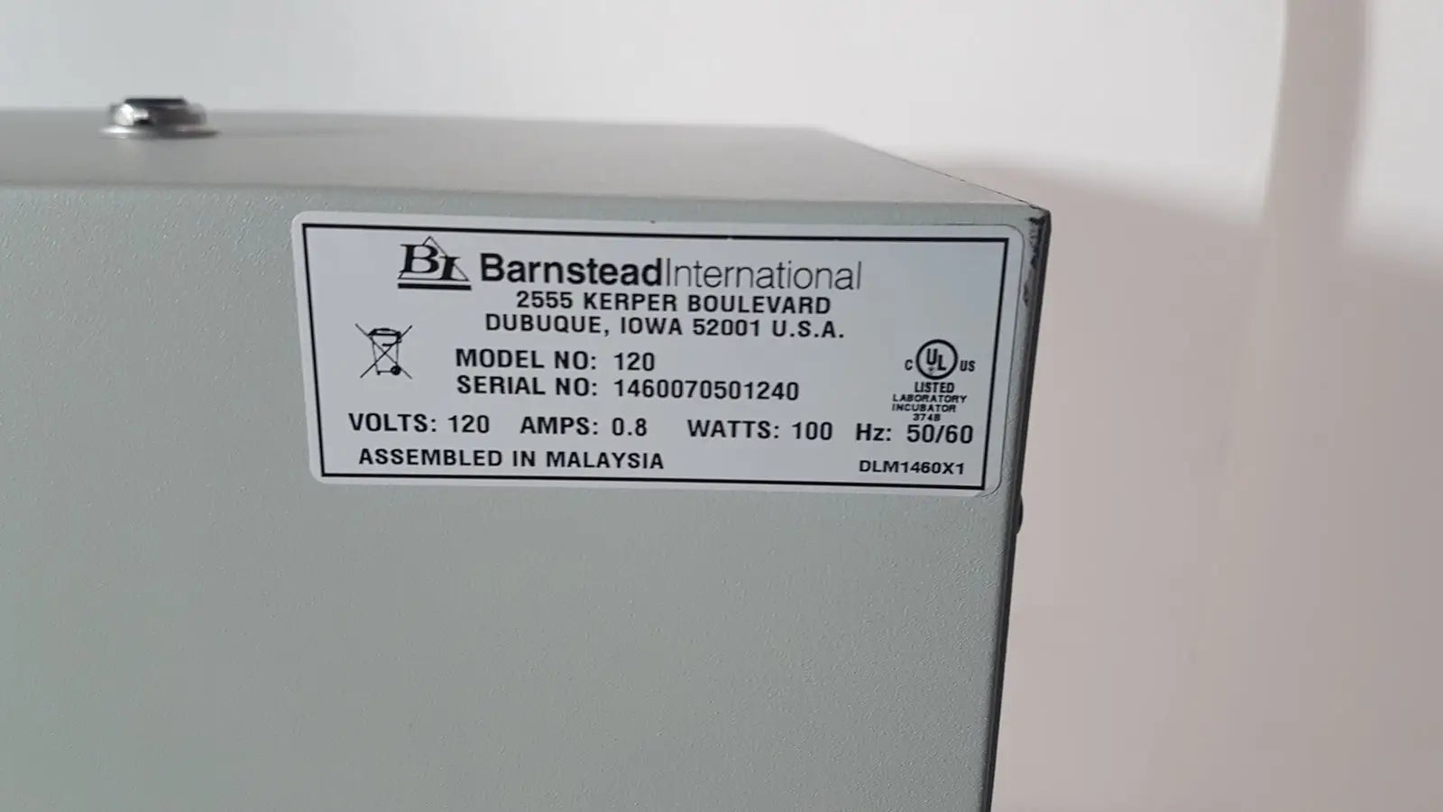 Barnstead/Lab-Line Model 120 Compact Benchtop Incubator - Laboratory