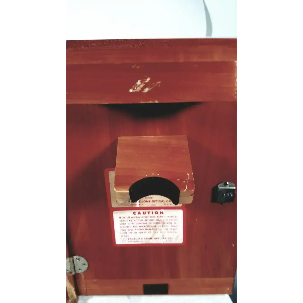 Bausch & Lomb Optical Co. Microscope in Wood Eimer
