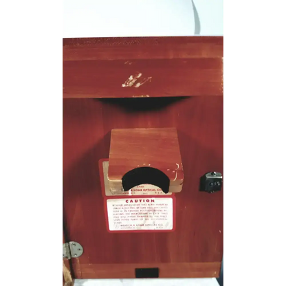 Bausch & Lomb Optical Co. Microscope in Wood Eimer