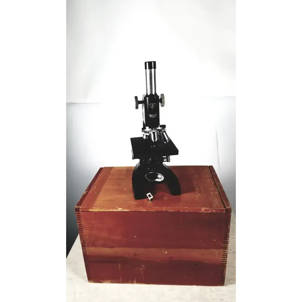 Bausch & Lomb Optical Co. Microscope in Wood Eimer