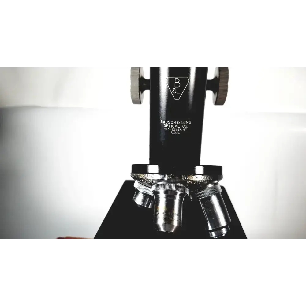 Bausch & Lomb Optical Co. Microscope in Wood Eimer