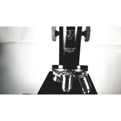 Bausch & Lomb Optical Co. Microscope in Wood Eimer