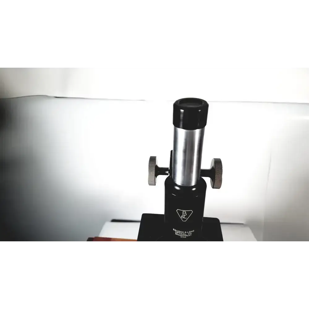Bausch & Lomb Optical Co. Microscope in Wood Eimer