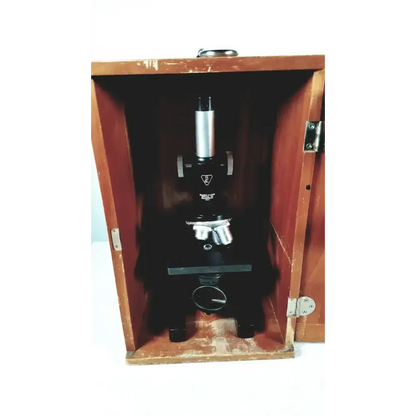 Bausch & Lomb Optical Co. Microscope in Wood Eimer