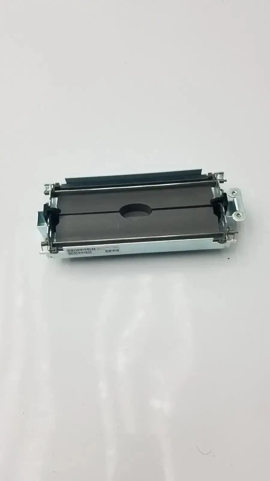 Silver metallic printer ribbon cartridge with black ink strip labeled model 18137787 for bazel & assy secondary barrier by siemens