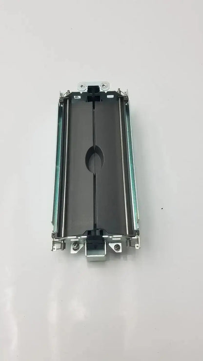 Silver metallic printer carriage with central circular slot and mechanical parts for siemens bazel & assy secondary barrier
